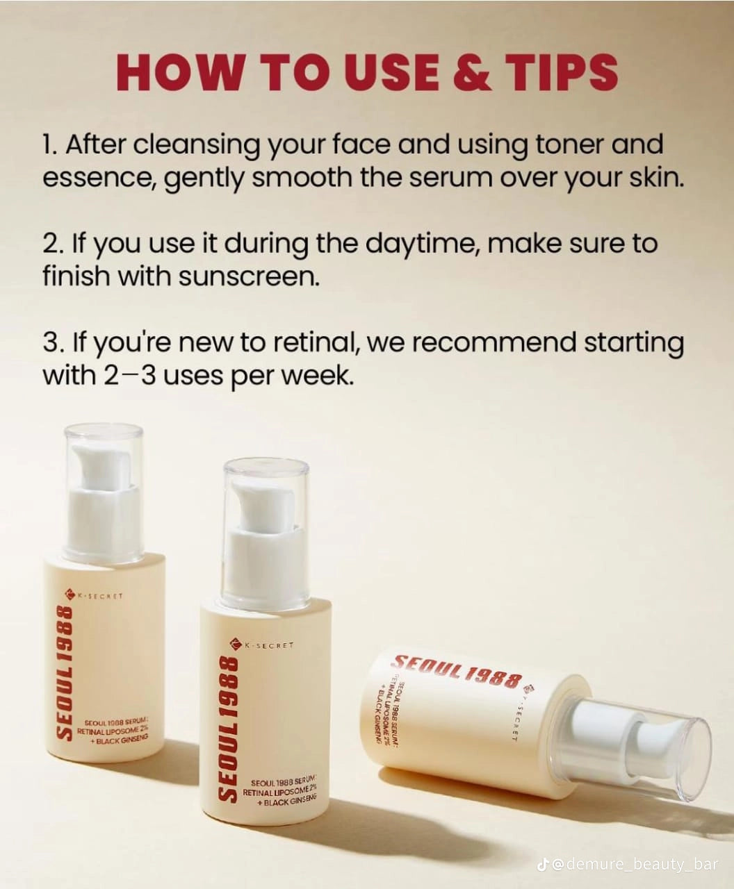 K-SECRET Seoul 1988 Retinal Liposome 2% Serum with Black Ginseng